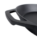 Big Pre-Seasoned with 2 Loop Handles Large Cast Iron Fry Pan Skillet Cake Baking Grill Baking Pan Cast Iron Pizza Pan